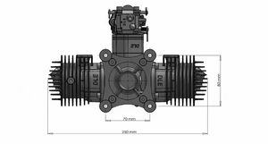 Offre Spéciale : Système d'alimentation pour drone à moteur essence DLE120, 180W, échappement 120CC, bicylindre, pour la production d'énergie, modèle d'avion RC et UAV - Product Image 3
