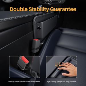 Car Seat <b>Gap</b> Filler With Cup Holder Front Seats Car Adjustable <b>Gap</b> Filler With Pockets Leather Car Seat Organizer and Storage - Product Image 3