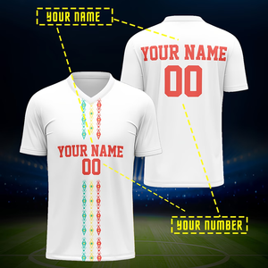 Maillot de football personnalisé avec drapeau national, séchage rapide, respirant, polyester, sublimation 3D, broderie du nom et du numéro de l'équipe, tenue de match - Product Image 4