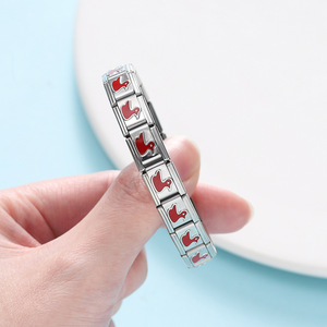 Duck Modular Charm Link | 18K PVD Stainless Steel Square Italian <b>Bracelet</b> <b>Bead</b> for DIY Jewelry <b>Making</b> Accessories - Product Image 2