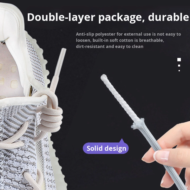 Casual Plain Weave Polyester Shoelaces for Sneakers