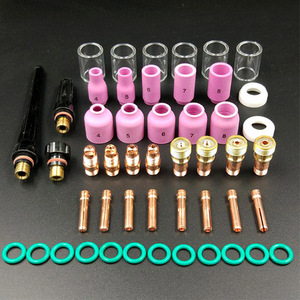 Antorcha de soldadura TIG WP17 18 26 Serie, kit de 49 piezas, chapado en cobre, con boquilla de gas y copa de vidrio para pistola de soldar - Product Image 4