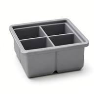 Grand bac à glaçons 5*5, moule à glaçons carré en silicone réutilisable sans BPA, pour whisky, cocktails, café