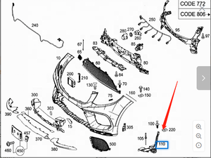 OEM 1668850124 voor Mercedes W166 ML GLE 350 voorbumper rechter beugel - Product Image 2