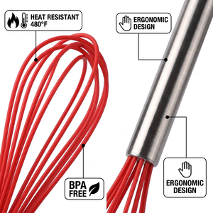Set di 5 Utensili da Cucina Ecologici in Silicone Antiaderente e Resistente al Calore per Cuocere, Cucinare e Mescolare - Product Image 5