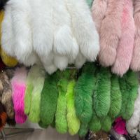 Vente en gros usine Chine : Porte-clés et pendentif de sac en véritable queue de renard bleu naturel, grand et duveteux, style féerique, pour cosplay