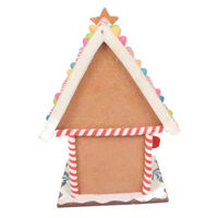 Nouveau décor de maison en céramique de Noël Chalet en pain d'épice tridimensionnel ornement de maison d'affichage intérieur en forme de sol de pain