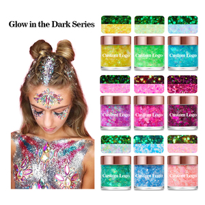 Shinein Gel scintillant auto-adhésif pour fard à paupières, gel scintillant pour le corps cosmétique pour les festivals de raves - Product Image 1