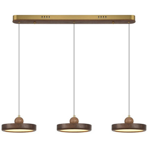 Vintage Solid Wood UFO Pendant <b>Light</b> <b>Retro</b> Minimalist Dining Room Chandelier - Product Image 5