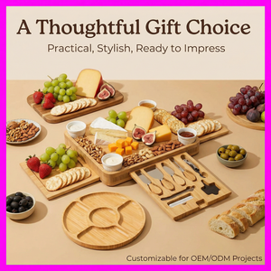 Plateau de service pour l'accueil et les réceptions, ensemble de planches à <span class=keywords><strong>charcuterie</strong></span>, ensemble de planches à <span class=keywords><strong>fromage</strong></span> en bambou, plateau à <span class=keywords><strong>charcuterie</strong></span> - Product Image 2