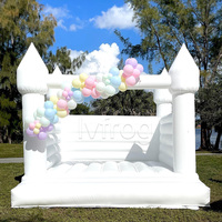 Château de mariage blanc de maison de rebond gonflable de qualité commerciale avec double toboggans grand mariage de château plein d'entrain pour les enfants