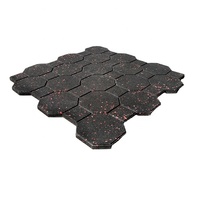 Tuiles en caoutchouc hexagonales antidérapantes les plus vendues pour l'extérieur, moule hexagonal pour l'extérieur