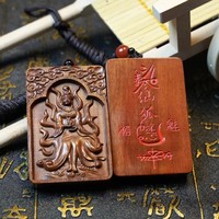 Pendentif renard à neuf queues en bois de jujube vintage frappé par la foudre, amulette double face sculptée à la main, marque Worry-Free, cordon Feng Shui