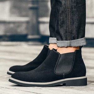 Botas Chelsea de Otoño Invierno para <span class=keywords><strong>Hombre</strong></span>, Estilo Británico, Zapatos de Cuero de Ante, Botas de Tobillo Casuales para <span class=keywords><strong>Hombre</strong></span>, Talla Grande 46, Bota Masculina - Product Image 6