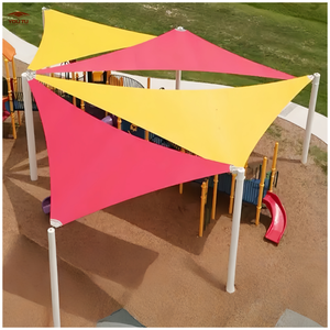 <span class=keywords><strong>Voile</strong></span> d'ombrage tissée en HDPE triangulaire, grande auvent de protection solaire pour cour, parasol extérieur, auvent de camping - Product Image 1