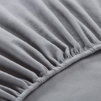 Vente en gros de draps en flanelle 100% coton beau tissu de lin d'hôtel de style uni 200TC fils tissés pour chambre à coucher de taille Queen