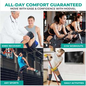 Sıkıştırma dizlik kadın erkek spor için diz desteği kolu koşu ACL menisküs gözyaşı artrit ağrı kesici - Product Image 6