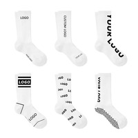 Chaussettes de sport classiques en vente chaude, chaussettes de sport athlétiques à design personnalisé, chaussettes de sport blanches pour hommes avec logo personnalisé