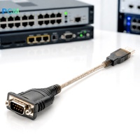 Cable convertidor USB a RS232 de 10 cm FTDI UC232R-10, adaptador USB-A macho a DB9 macho FT232RL para programación de PLC y equipos industriales