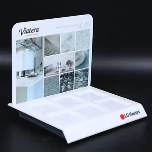 Desktop Display Rack With Divider Simple Design Acrylic Table Top Display Stand