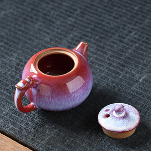 Wholesale 250ml Kiln-changed Tenmu Glaze <b>Teapot</b> Household Ceramic Gongfu Tea <b>Set</b> Jian Zhan Brewing <b>Teapot</b> - Product Image 2