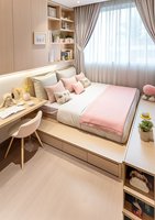 Ensemble de bureau et de bureau personnalisé pour petite chambre, adapté aux chambres d'enfants, hôtels et appartements