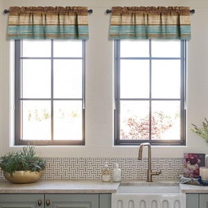 Bindi kết cấu gỗ in Rèm Cửa Nhà Bếp nghệ thuật trừu tượng valances cho Windows Màn cửa sổ điều trị valances - Product Image 3
