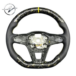 Volante Deportivo Personalizado de Fibra de Carbono Forjada con Logotipo de 12 Puntas, Cuero, Agarre de 35 mm, Costuras Personalizadas para Volkswagen Mk8 2020-2025 - Product Image 2