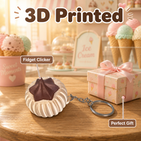 Игрушка фиджет 3D печать мороженое кликер брелок антистресс сенсорная игрушка подарок