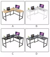 Bureau d'ordinateur d'angle moderne et minimaliste, bureau d'angle en forme de L, bureau d'ordinateur de bureau en forme de L