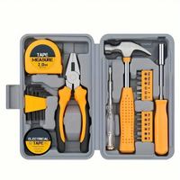 Manual Household Hardware Combination Tool Set with 3-Year Warranty Hard Case Carbon Steel Hand-Powered for Home Use