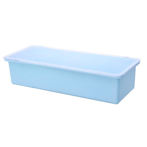 Draining Cutlery Storage Box With Lid Plastic Chopstick Holder Kitchen Organizing Rack Square Shape Dustproof Multipurpose M - Product Image 5