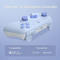 Nouvelle manette sans fil 8BitDo Ultimate 2C 1000Hz avec joysticks à effet Hall, turbo bleu, pour Nintendo Switch