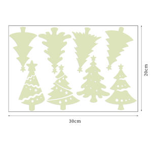 Autocollants muraux lumineux flocons <span class=keywords><strong>de</strong></span> neige <span class=keywords><strong>de</strong></span> Noël, empreintes <span class=keywords><strong>de</strong></span> pas, <span class=keywords><strong>cerf</strong></span>, bonhomme <span class=keywords><strong>de</strong></span> neige, lutin, autocollants fluorescents autocollants - Product Image 1