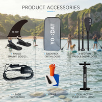 Planche de paddle gonflable YoBoat 10'6" Botanical PVC All Around SUP avec aileron et sac de transport
