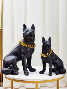 Chien Mémorial Ange Pet Statue <span class=keywords><strong>Berger</strong></span> <span class=keywords><strong>Allemand</strong></span> Statue Chien Animal Résine Figurine Décorative Collection pour La Maison Jardin Décoration - Product Image 2