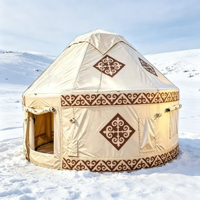 Tente de camping avec structure en PVC, grand abri solaire extérieur et logement