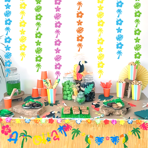 Insegne di <span class=keywords><strong>Aloha</strong></span> <span class=keywords><strong>Party</strong></span> hawaiane ghirlanda di foglie di palma per Luau <span class=keywords><strong>Party</strong></span> forniture a tema tropicale decorazioni per feste in piscina estive sulla spiaggia - Product Image 5