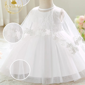 FSMKTZ vestido de encaje de satén Floral <span class=keywords><strong>para</strong></span> <span class=keywords><strong>niñas</strong></span> AL181XZ vestido de princesa <span class=keywords><strong>para</strong></span> el primer cumpleaños del bebé Formal cuello redondo Maxi Mini <span class=keywords><strong>para</strong></span> primavera - Product Image 1