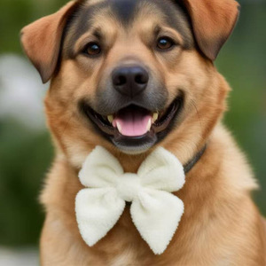 Fiocco da marinaio regolabile in tessuto Coquette Toile bianco morbido di alta qualità, accessorio per animali domestici, ideale per Natale ed estate - Product Image 2