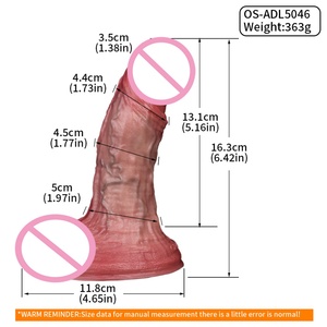 Dildo realista de silicona líquida de doble capa con tacto de piel real, con ventosa, sin vibrador, para hombre y mujer, más vendido. - Product Image 6