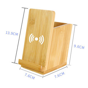 Almohadilla de cargador inalámbrica multifuncional Estación de acoplamiento para teléfono Artesanía de madera Almohadilla de cargador para oficina en casa - Product Image 5