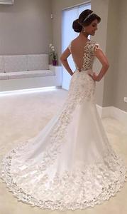 Nouvelle Robe de Mariée Sexy, Robe de Mariée Blanche à Dos Nu en Dentelle, Vestido De Noiva - Product Image 2