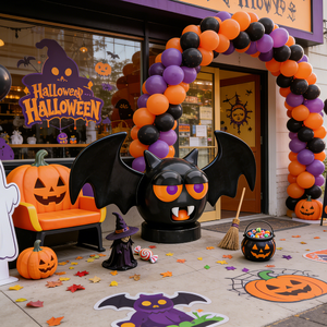 Sculpture géante personnalisée de chauve-souris d'<span class=keywords><strong>Halloween</strong></span> en fibre de verre pour décoration extérieure de vitrine, événement de rue et point photo - Product Image 1