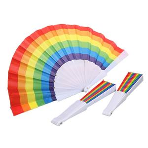 Éventail en plastique grand format 33 cm Beckon Wholesale avec impression intégrale pour décorations de festivals, récitals, camps d'été et recrutement - Product Image 3