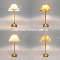 Nouvelle lampe de table à abat-jour en tissu sur base métallique, lampe de table LED rechargeable, interrupteur tactile, lampe de table sans fil, décoration de chambre, lampe de chevet