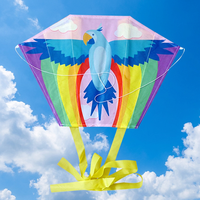 Cerf-volant de poche souple en polyester, motif perroquet sans armature, éco-responsable, pour enfants, dès 5 ans, idéal pour les sports de plein air - Fournisseur Yuanfei