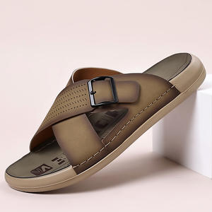 Men's Summer Outdoor Open <b>Toe</b> Platform Slip on Synthetic Anti-Slip Breathable Casual Slippers for Daily Wear - Product Image 2