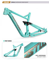 Cadre de vélo tout-terrain en alliage d'aluminium, suspension intégrale, Boost, Trail Enduro 148*12MM 29ER 27.5ER AM All Mountain