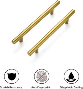 Hole Centers Stainless Steel Cabinet <strong>Pulls</strong> T <strong>Bar</strong> Modern Euro Style Dresser Brushed Kitchen Cupboard <strong>Pull</strong> <strong>Handles</strong> - Product Image 3